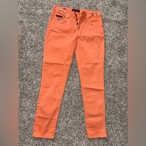 Women's Orange Skinny Pants
